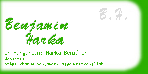 benjamin harka business card