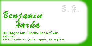 benjamin harka business card